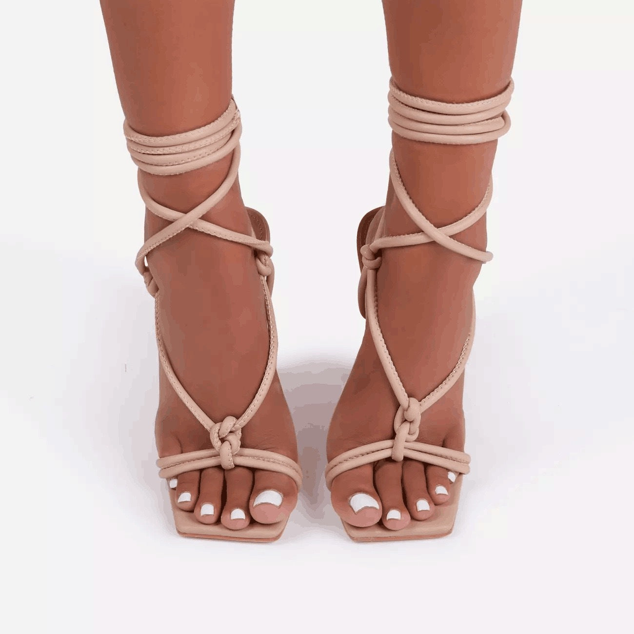 Knotted Up Heeled Sandals