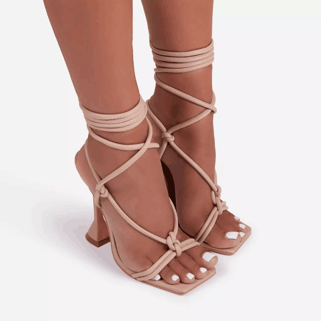 Knotted Up Heeled Sandals